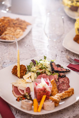 Delicious appetizer plate