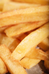 Top view of delicious French fries