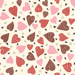 Seamless hearts pattern
