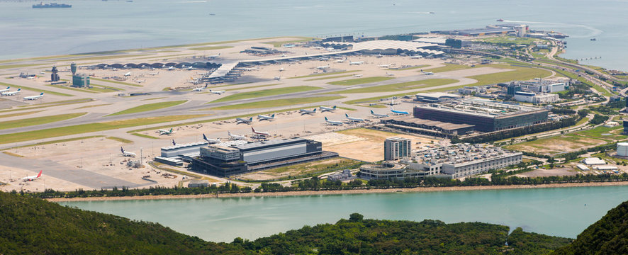 Hong Kong International Airport - Chek Lap Kok - off Lantau Island, Aerial view
