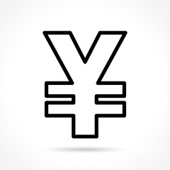 Obraz premium yen thin line icon