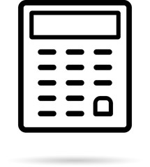 calculator thin line icon