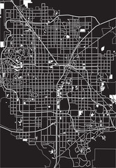 Czarno - biała mapa wektorowa Las Vegas, USA. - 132119572