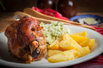 Roast pork knuckle.