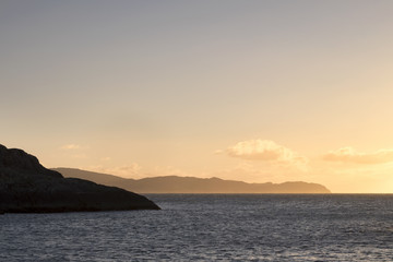 Sheeps Head Peninsula County Cork Ireland looking south across Dunmanus Bay to the Mizen Peninsula
