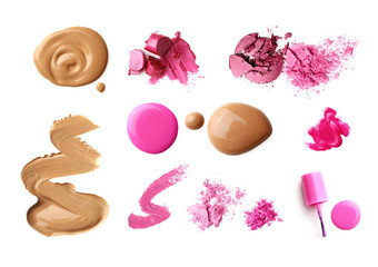 make-up cosmetics isolated on white