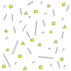 Geometric pattern memphis style. Vector illustration