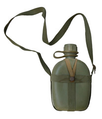 Military canteen / isolated white