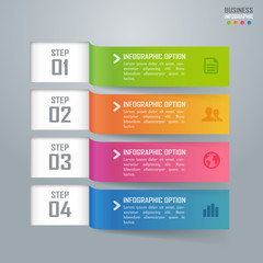 Colorful business infographics and diagram, paper art concept