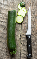 Fresh zucchini, healthy eating, vegetable ingredients, vegetarian food cooking