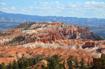 Farview Point in Bryce Canyon, Utah, covered in snow