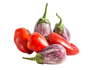 Vegetables isolated on white background