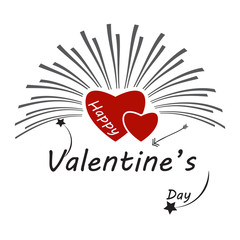 Abstract of  heart shape. Ideal for card or cover design, happy