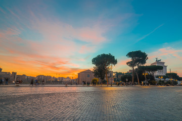 National Monument at sunset in Rome