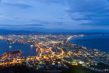 Obraz premium Hakodate City at night