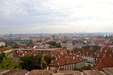Obraz premium Architecture from Prague in Autumn and sky