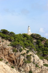 Fototapeta na wymiar Mallorca,Cala Ratjada,Leuchtturm,Hochformat