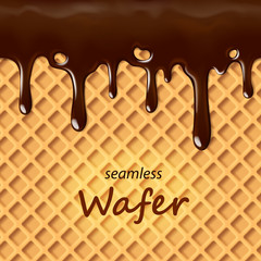 Seamless wafer and dripping chocolate repeatable