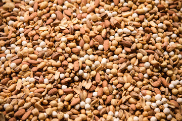 A Pile of Turkish Nuts at the Spice Market in Istanbul, Turkey