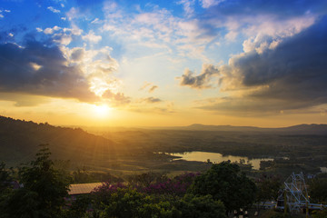 sunrise landscape natural Khao Kho Thailand