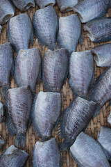 Sun dried fish in the market