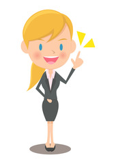 提案する女性会社員