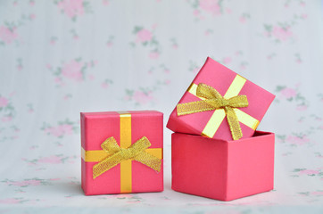 New years celebration gift box, earrings jewelry.
