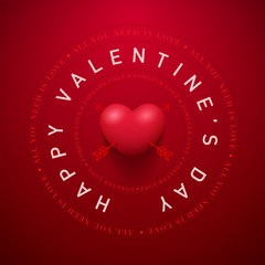 Fototapeta premium Valentines Day Card