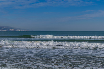 Waves from the beach 