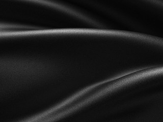Fototapeta premium Black cloth texture waves luxury background