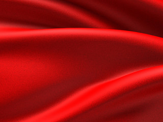 Abstract soft red silk waves cloth background