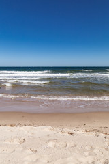 Empty beach in summer