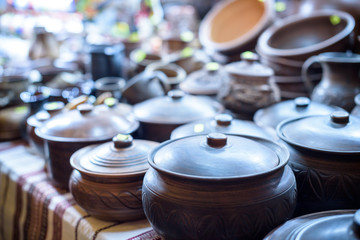 Dozens of large clay pots at Jango in Gyeongbokgung Palace.