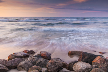 Obraz premium beautiful view of the Baltic Sea to the Polish town Rozewie