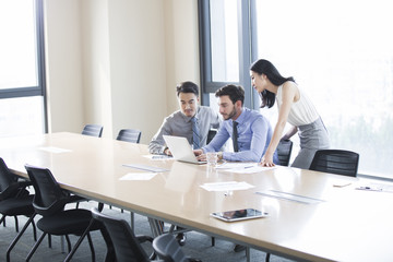 Business people talking in meeting room