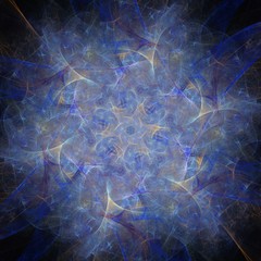 Colored abstract fractal pattern. Computer generated graphics.