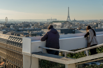 Fototapeta na wymiar View of the roofs of Paris.