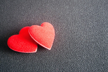 Fototapeta premium two heart with black ground