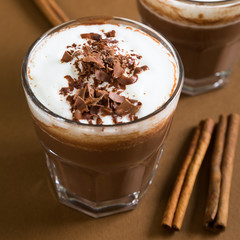 Hot chocolate with foam