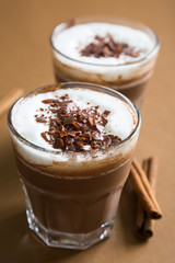 Hot chocolate with foam