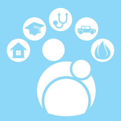 veriety of insurance icons