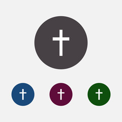 chriistian cross icon illustration vector