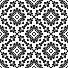 Ornamental Seamless Line Pattern. Endless Texture. Oriental Geometric Ornament