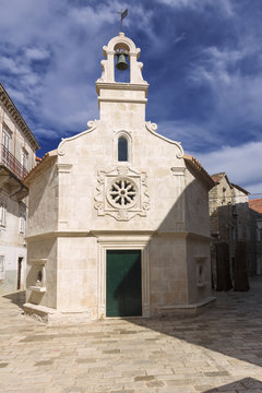 Sights of Croatia. Island Hvar with ancient monuments and beautiful landscapes. Croatian paradise.