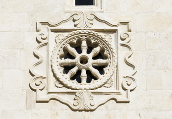Detail of catholic church on island Hvar. Croatia.