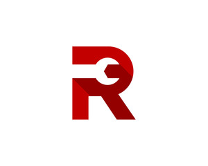 Letter R Repair Logo Design Element