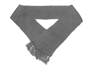 Gray scarf on a white background.