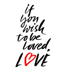 Hand lettered inspirational quote. Hand brushed ink lettering. Modern brush calligraphy. Vector illustration.