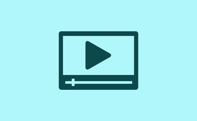 Vector flat media player video icon