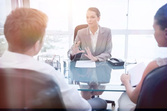 Lawyer explaining legal situation
